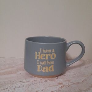 Gray and Gold Hero Dad Mug